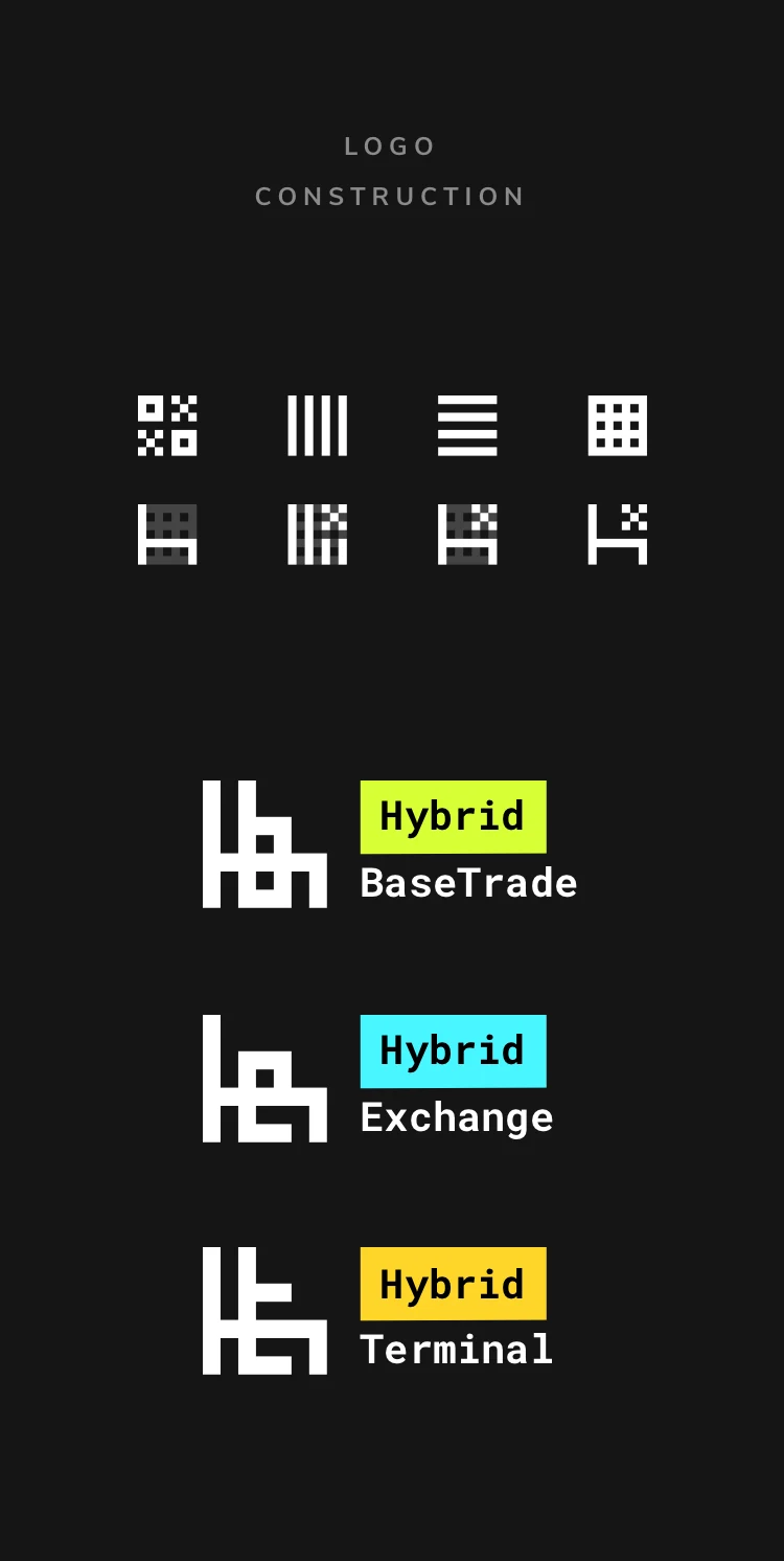 The logo construction grid