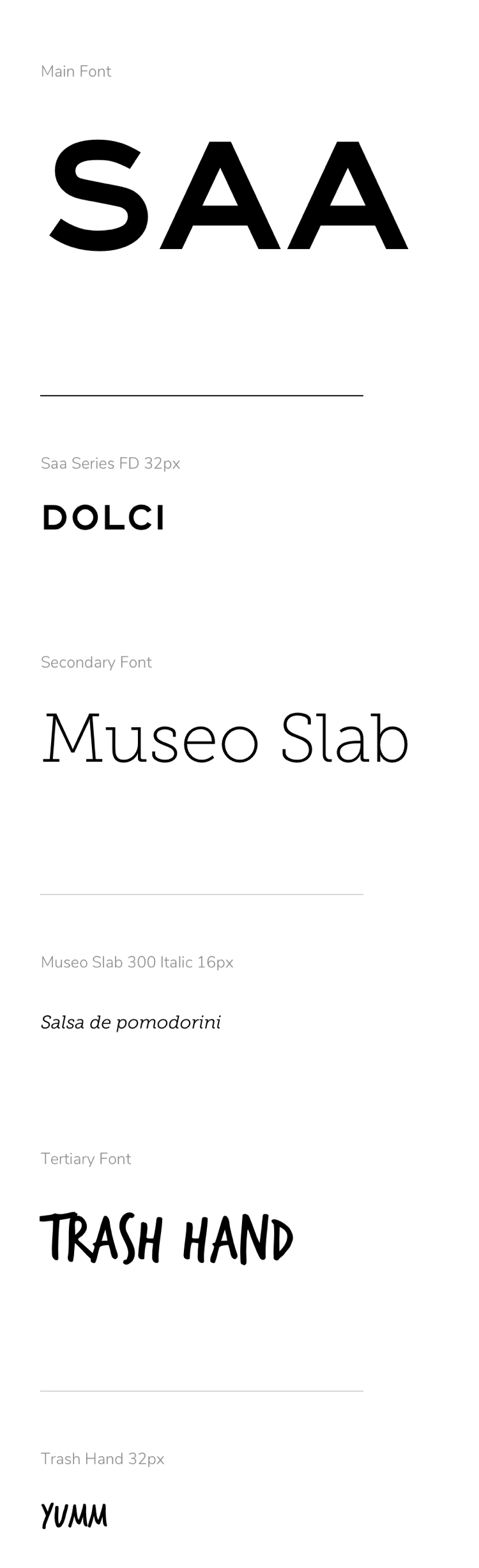 The Mamizza typography