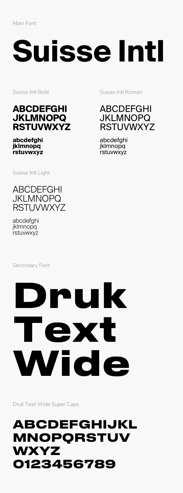 The typography