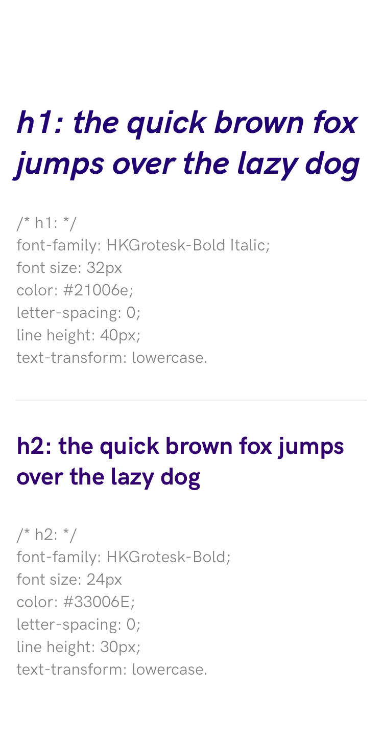 Typography rules: line-heights, sizes, styles and line length